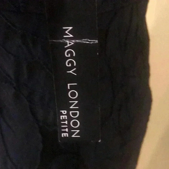 Maggy London Retro Styling Formal Midnight Blue Cold Shoulder Midi Dress- 8P - Picture 8 of 15